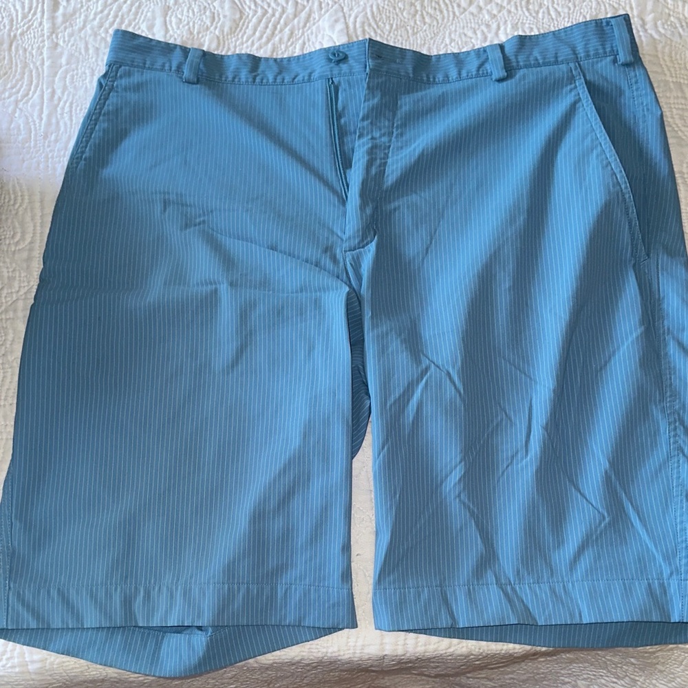 Nike Men's Light Blue Pinstripe Shorts